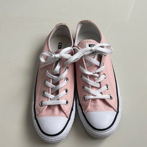 Pink Leather Converse
